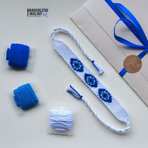 دستبند چشم نظر دستبافت - اکسسوری مهری