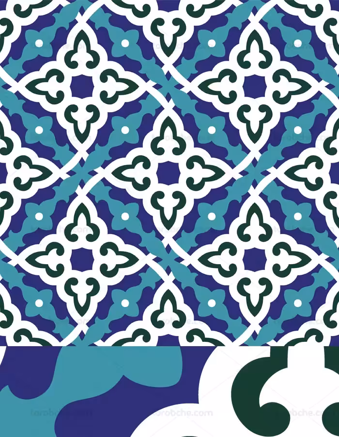 وکتور طرح کاشی کاری اسلامی شماره 79 - گرافیک با طعم تربچه