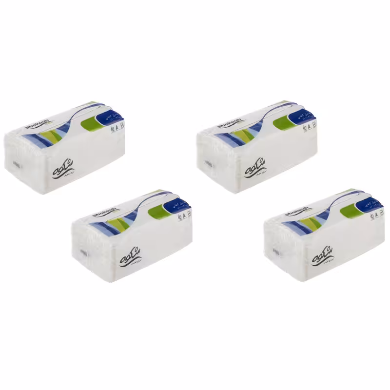 دستمال کاغذی 100 برگ شکوه مدل اقتصادی بسته 4 عددی