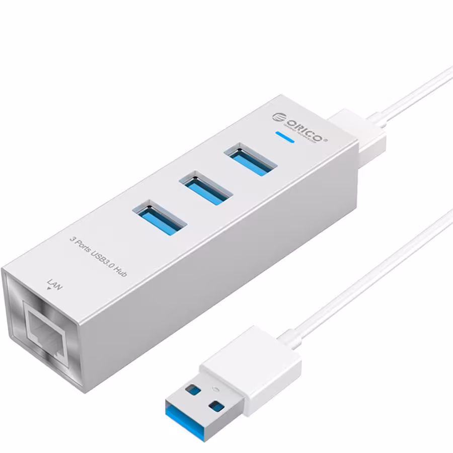 هاب USB3.0 به RJ45 اوریکو مدل ASH3L-U3