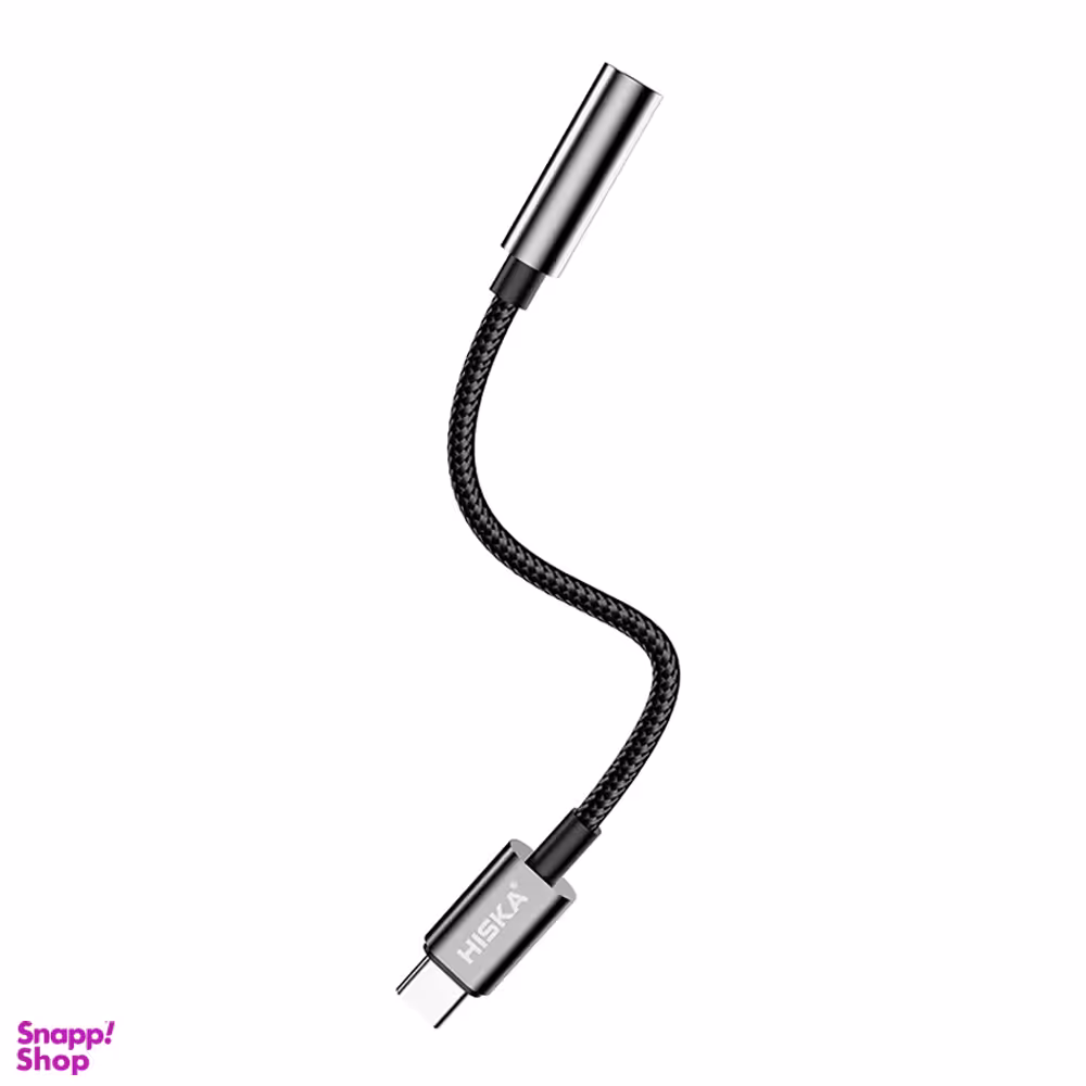 کابل تبدیل USB-C به AUX هیسکا مدل W22 طول 0.1 متر