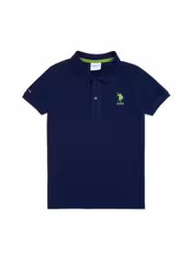 تی شرت یقه پولو آبی پسرانه و بچگانه ناوی اورجینال U.S. Polo Assn.