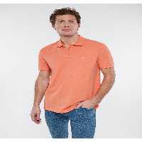 تی شرت یقه پولو صورتی مردانه نارنجی باریک برش تنگ 064946 84339 Mavi