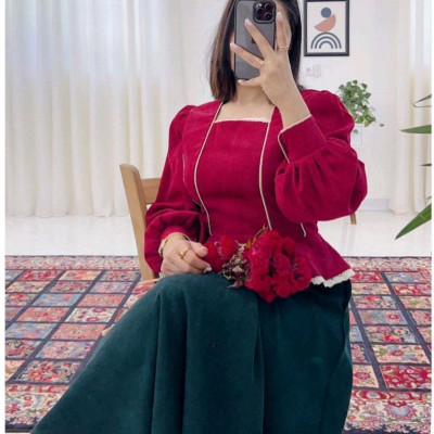 ست بلوز دامن میکرو و داکرون مدل رسپینا(یلدایی)