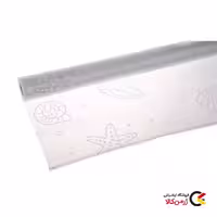 پرده حمام کرکره ای 128.240 سانتی‌متری مدل parti BC سفید طرح دار