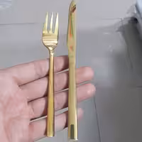 کاردوچنگال طلایی ساده(هتلی)6نفره   امپریال