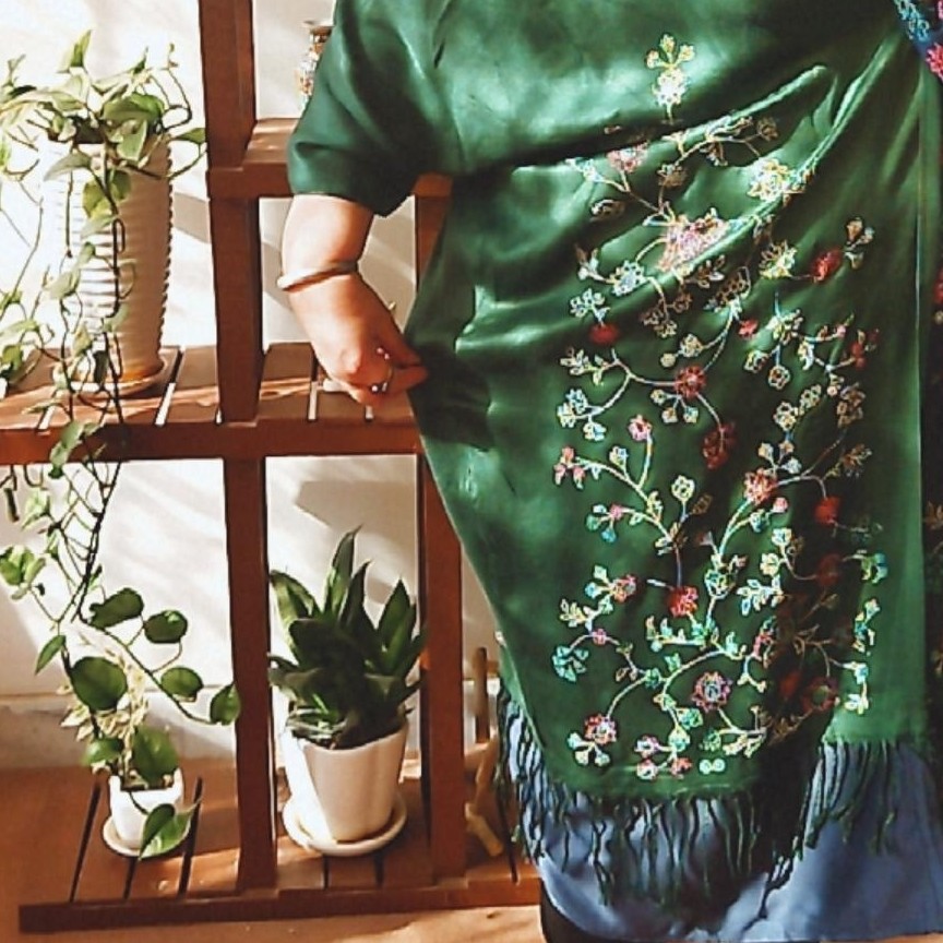 پانچو و شال نخی ست