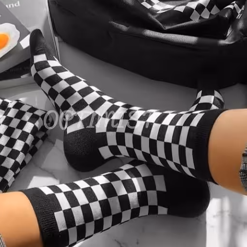 جوراب نیم ساق شطرنجی