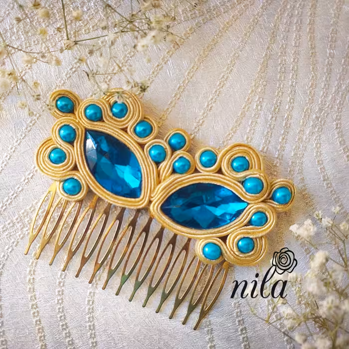 شانه مو شنیون درباریدوزی 