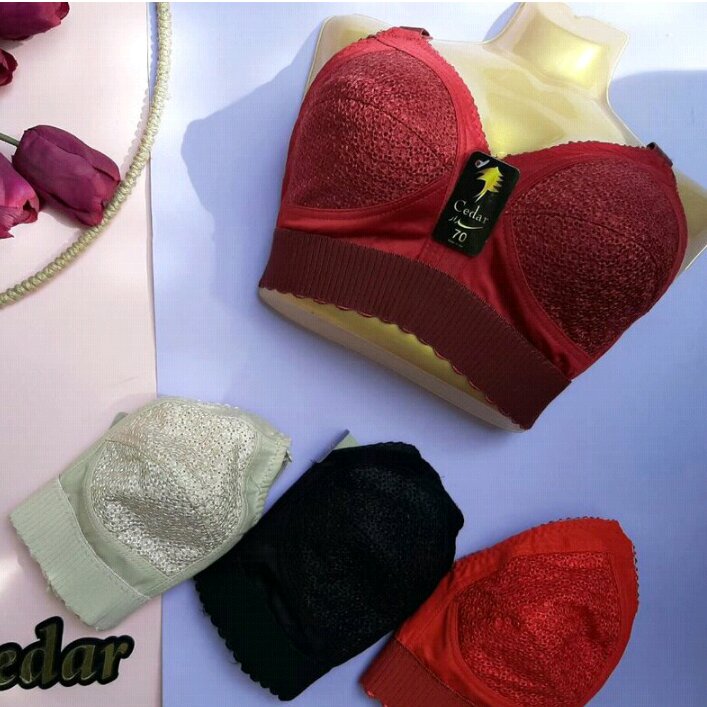 سوتین کش پهن بدون فنرخامه دوزی