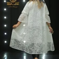 مانتو  گیپوری شانا رنگ سفید بسیار لاچکررررری