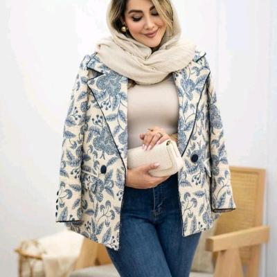 مانتو اسپرت زنانه کرپ ژاکارد با فیک مقایسه نشه مدل مزوندوز روژان