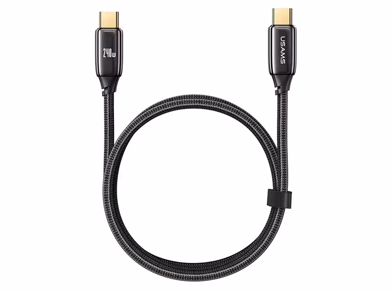 کابل دوسر تایپ‌سی سوپر فست شارژ 240 وات دو متری یوسامز USAMS US-SJ581 U82 Type-C 240W Fast Charging Data Cable