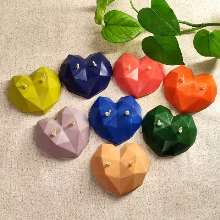 شمع قلب اوریگامی