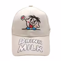 کلاه کپ بچگانه مدل MILK رنگ کرم