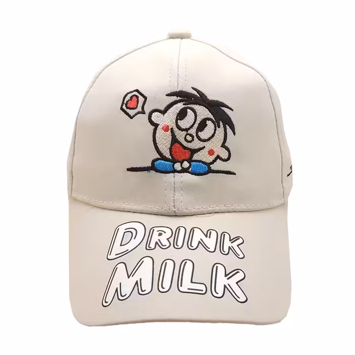 کلاه کپ بچگانه مدل MILK رنگ کرم