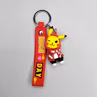 سر کلیدی جا سویچی عروسکی سیلیکونی طرح پوکمون  همراه با بند