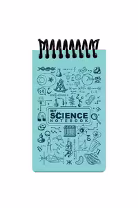 دفتر یادداشت A7 MY SCIENCE فیروزه ای جلد سخت دات نوت