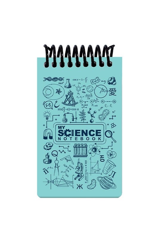 دفتر یادداشت A7 MY SCIENCE فیروزه ای جلد سخت دات نوت
