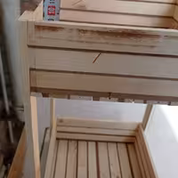 استند سیب زمینی و پیاز رنگ خود چوب در 2طبقه جنس چوب روسی 