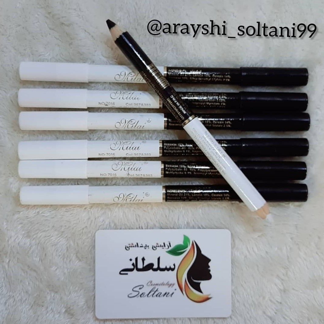 مداد چشم دوطرفه سفیدومشکی