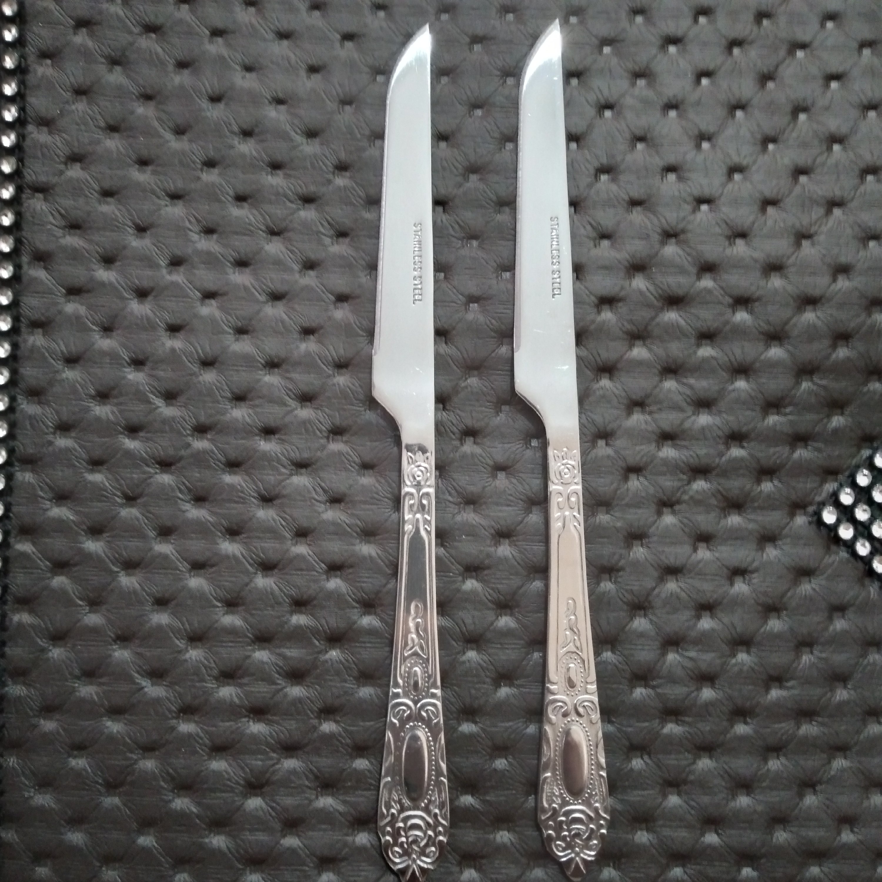 کارد میوه خوری استیل دسته طرح گل 6 عددی