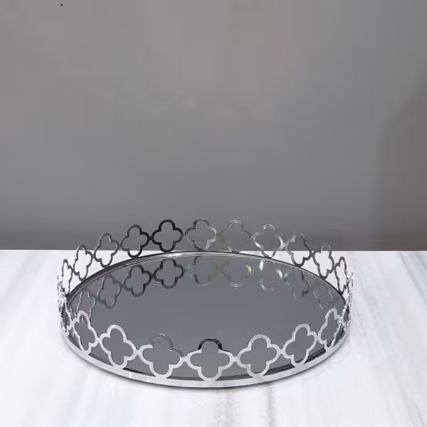 سینی کف آینه ایی طرح گشنیز