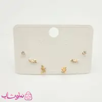 گوشواره میخی دخترانه ظریف ژوپینگ (سه جفت) کد 2191