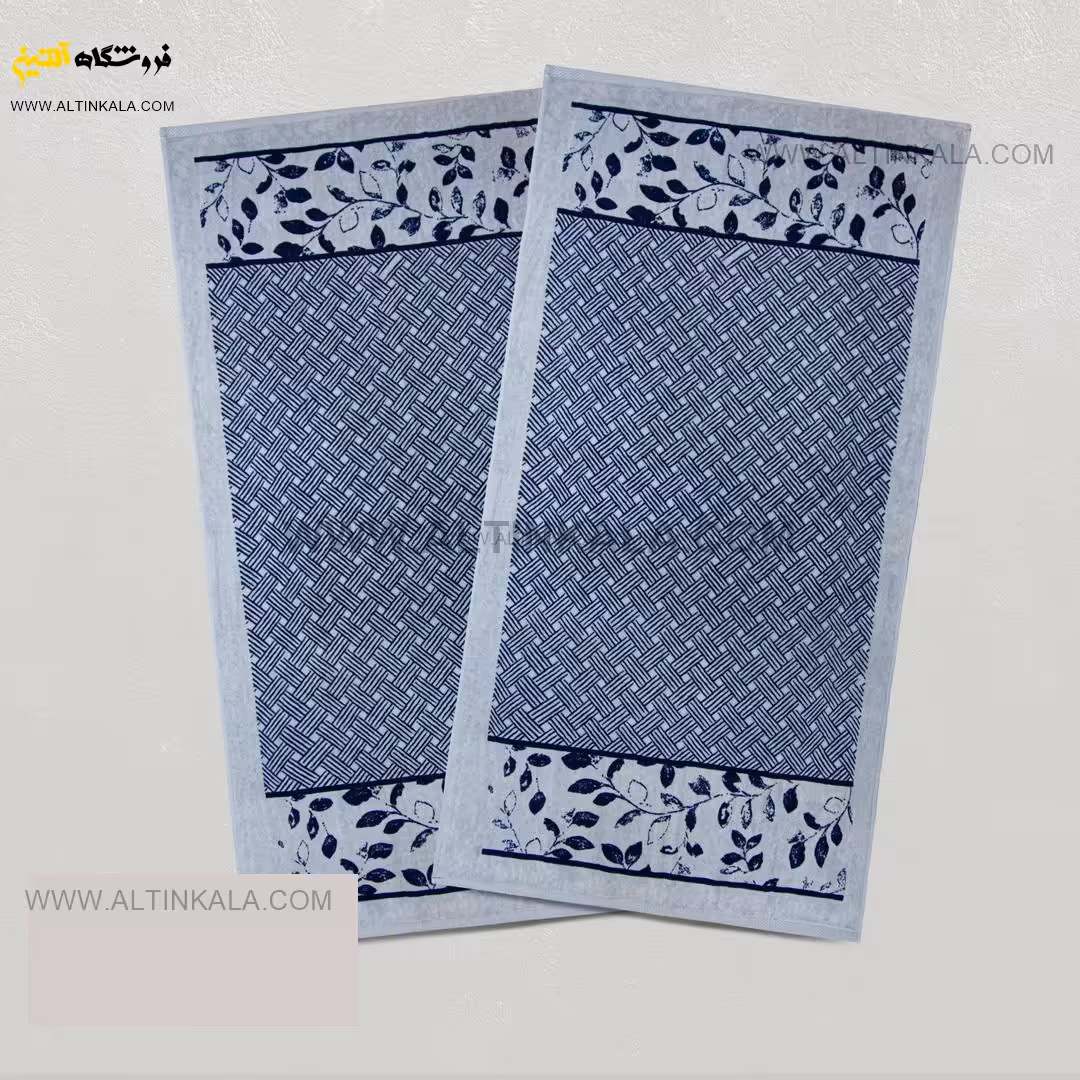 حوله دست و صورت پودایران نویان سرمه ای 40×80