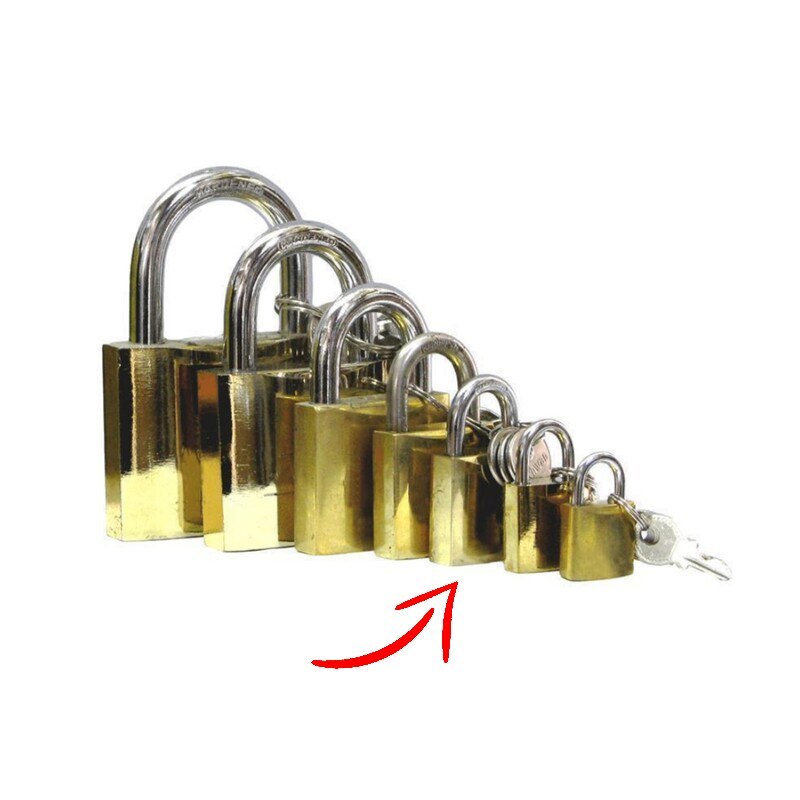 قفل آویز طلایی سایز 38 میلیمتر