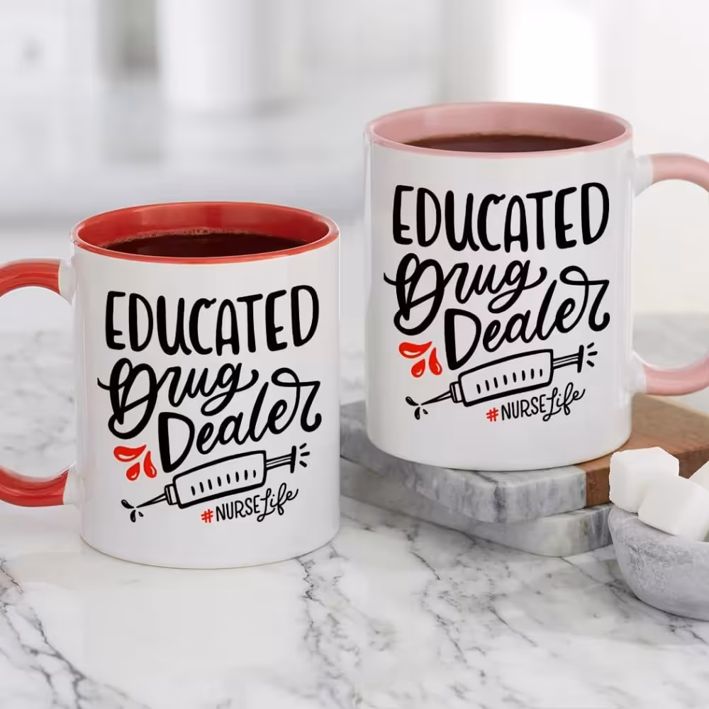 ماگ پرستار (لیوان) کد 6 مخصوص هدیه روز پرستار از جنس سرامیک با کیفیت درجه یک و رنگ قرمز