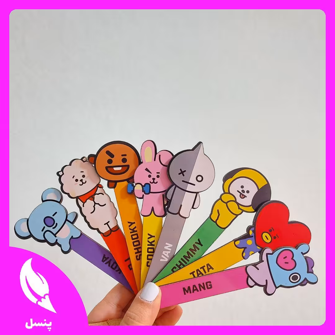 🐻‍❄️ بوک‌مارک چوبی فانتزی کوچک طرح بی‌تی‌اس 🐻‍❄️
