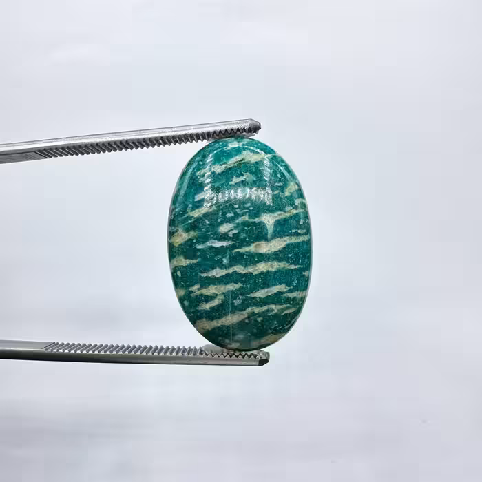 نگین آمازونیت طبیعی برزیلی سفید و آبی 230572