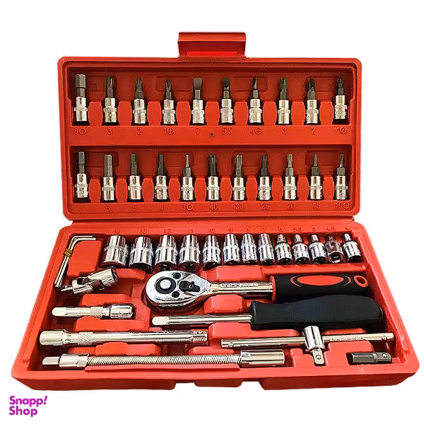 آچار و سری بکس مدل GHR214 مجموعه 46 عددی