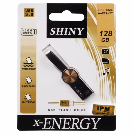 فلش مموری ایکس-انرژی مدل Shiny USB3.0 ظرفیت 128 گیگابایت