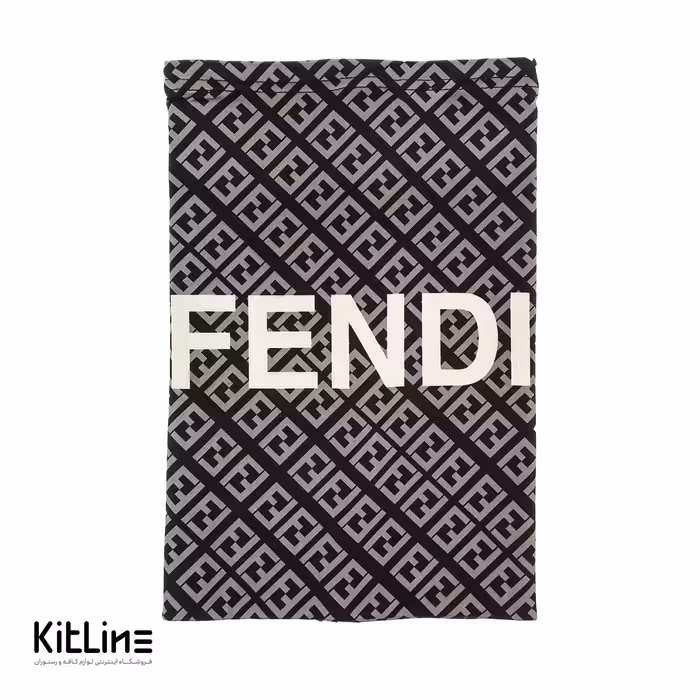 دستمال سر و گردن طرح فندی مشکی مدل اسکارف