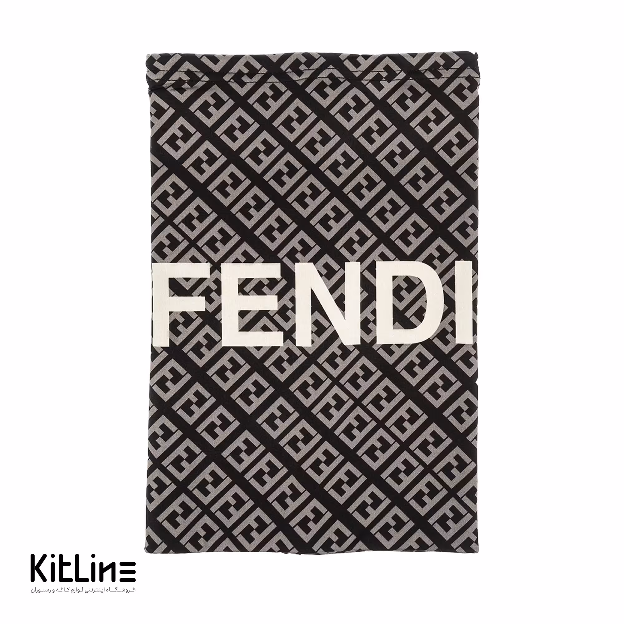 دستمال سر و گردن طرح فندی مشکی مدل اسکارف