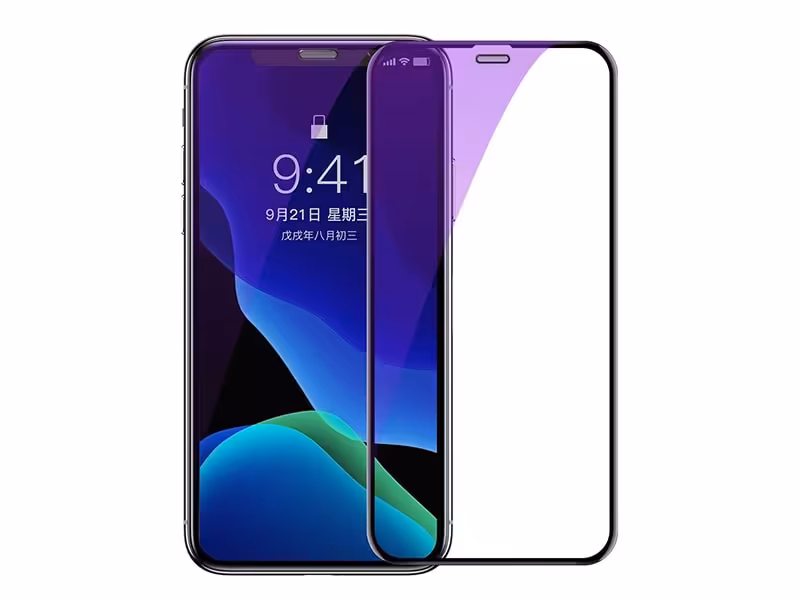 محافظ صفحه نمایش شیشه‌ ای بیسوس آیفون 12مینی Baseus Anti Bluelite 0.3mm Full screen &amp; Full glass