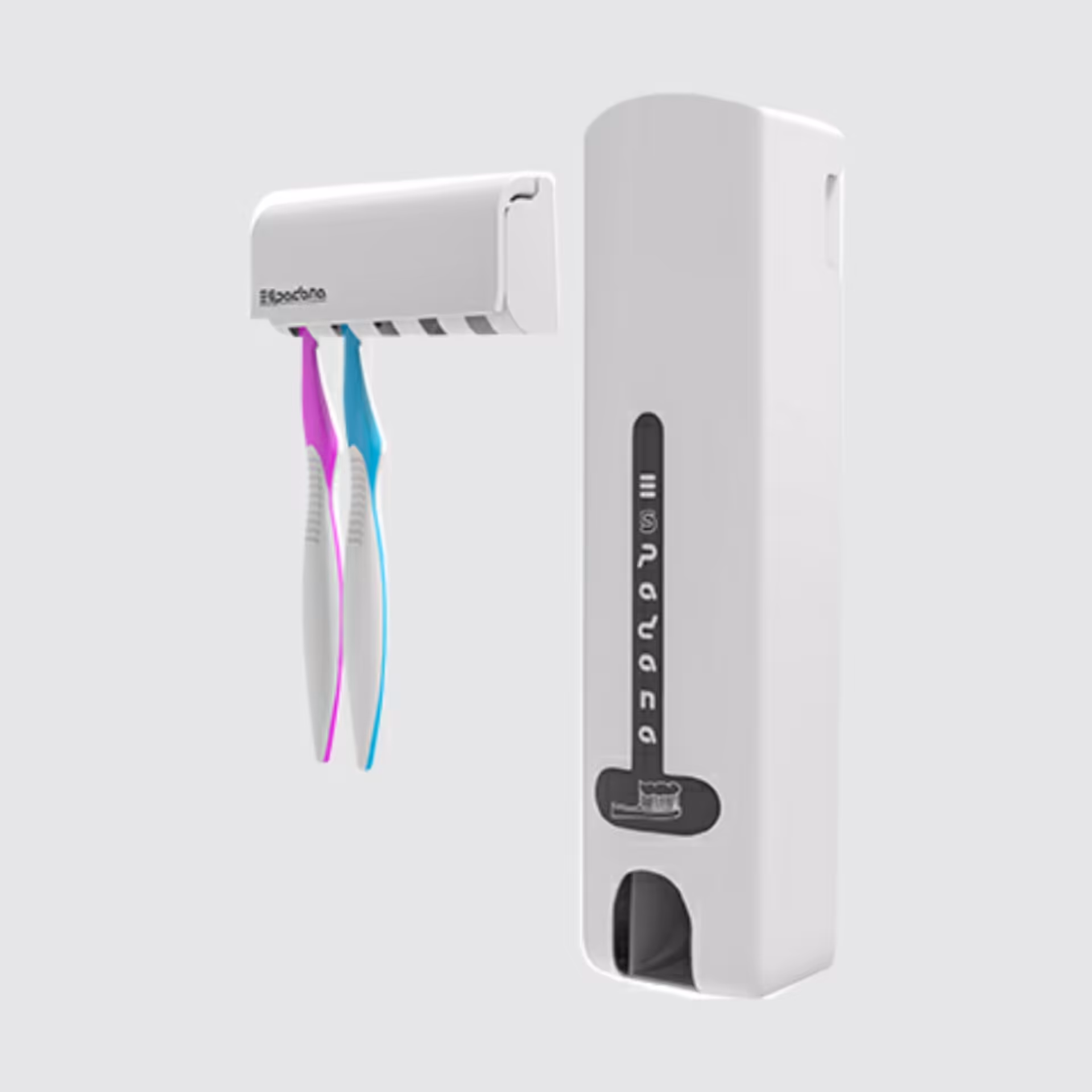 دستگاه خمیردندان دستی سفید اسپادانا همراه با جا مسواکی