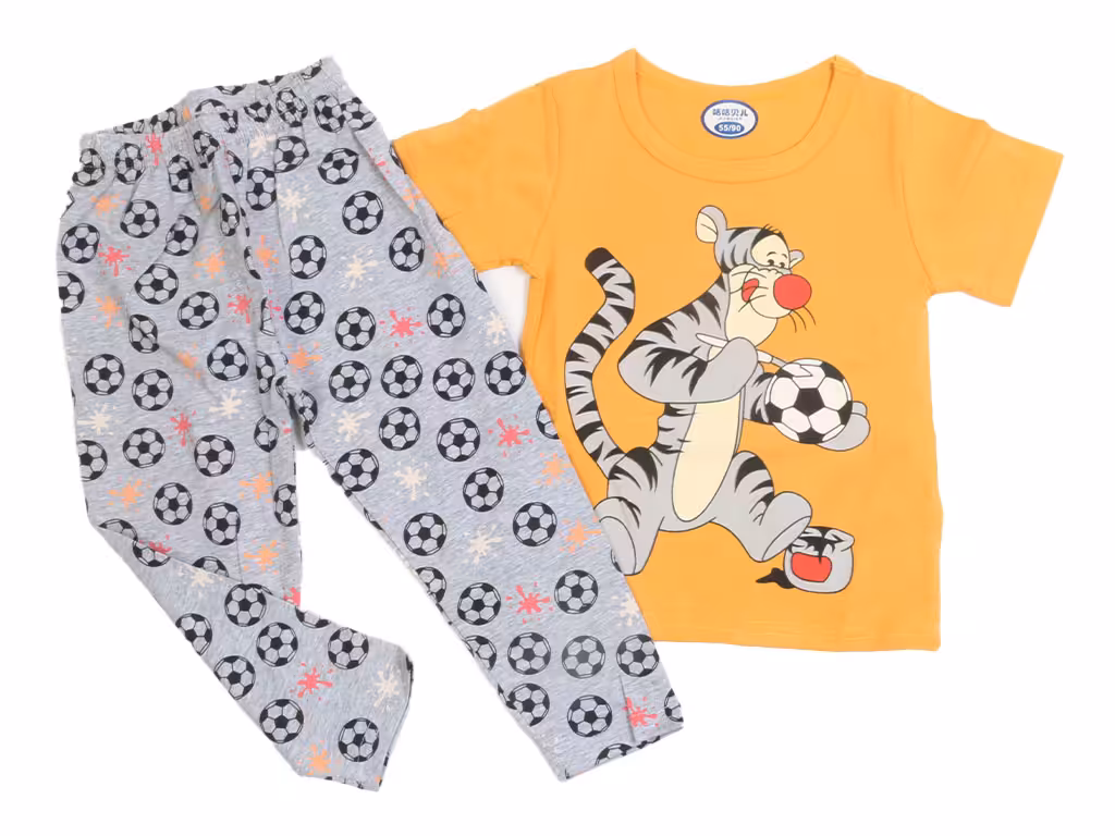 تیشرت و شلوار راحتی پسرانه طرح ببر فوتبالی