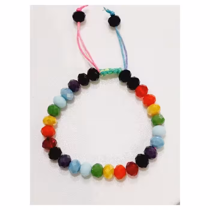 دستبند کریستال طرح رنگین کمان