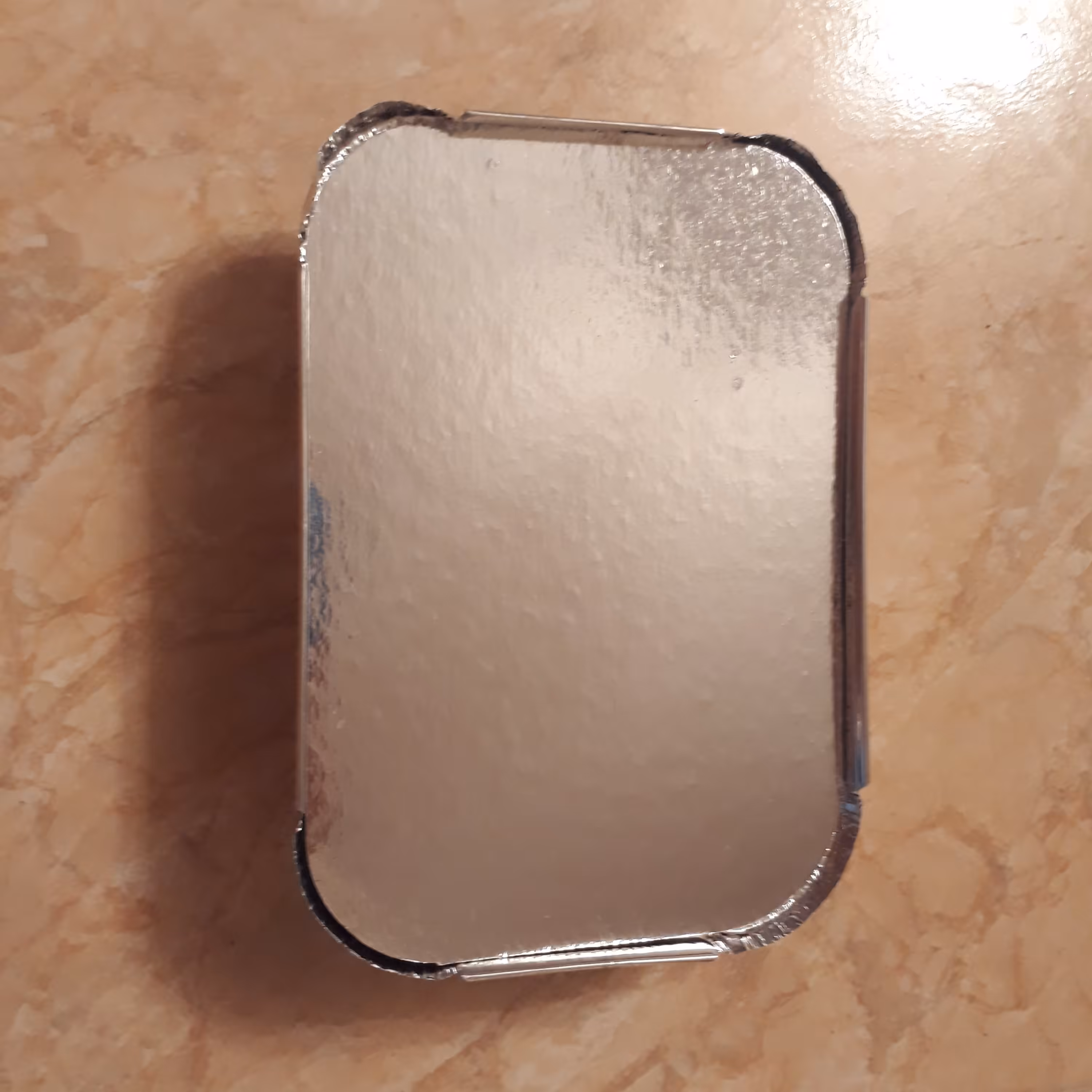 ظرف آلومنیومی دو پرسی اعلا با درب پرسی مقوایی مقاوم