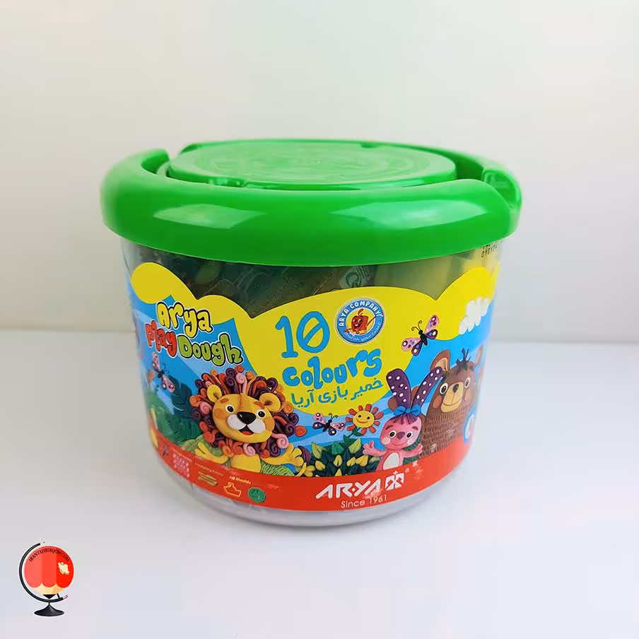 خمیر بازی آریا سطلی 10 رنگ