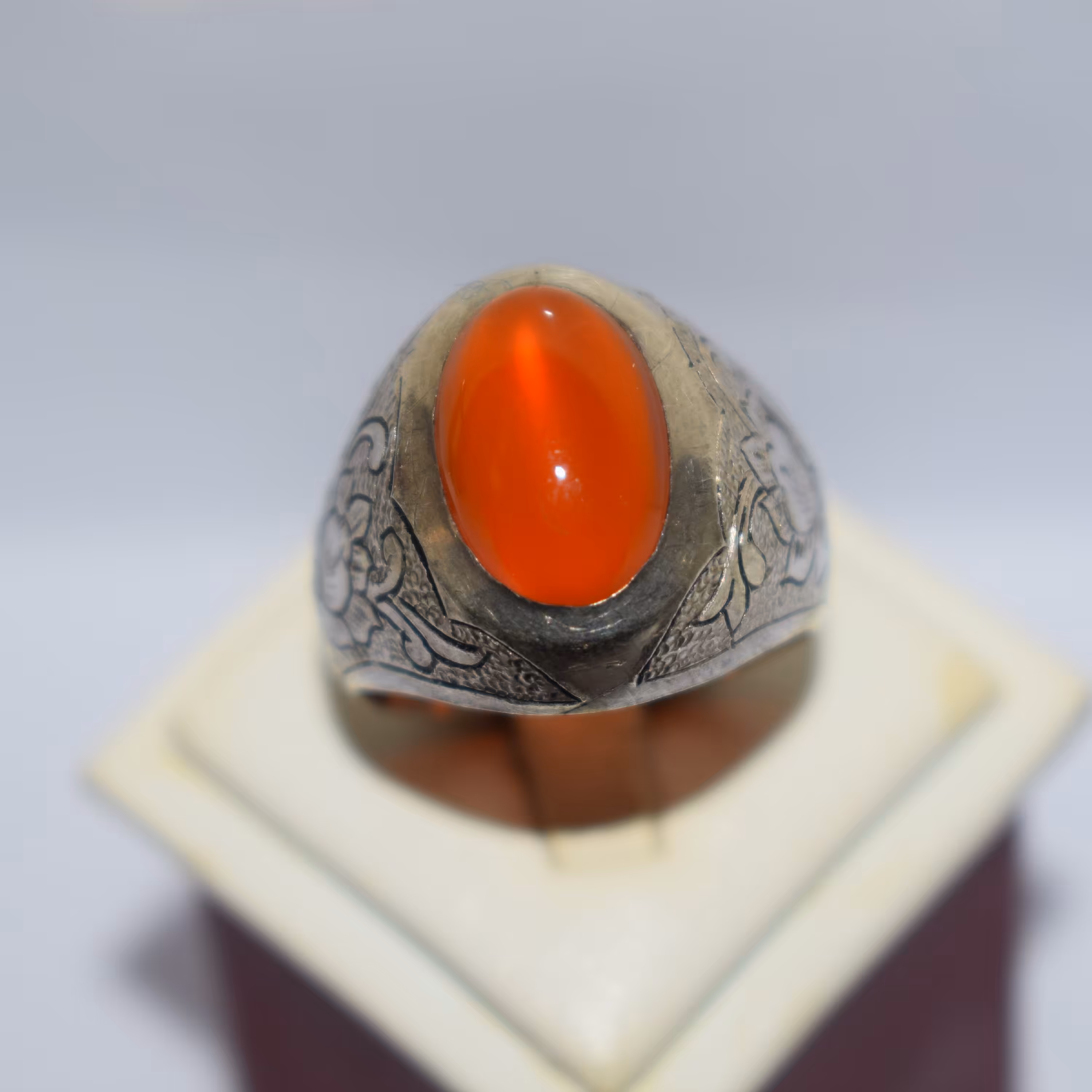 انگشتر عقیق یمنی دستساز