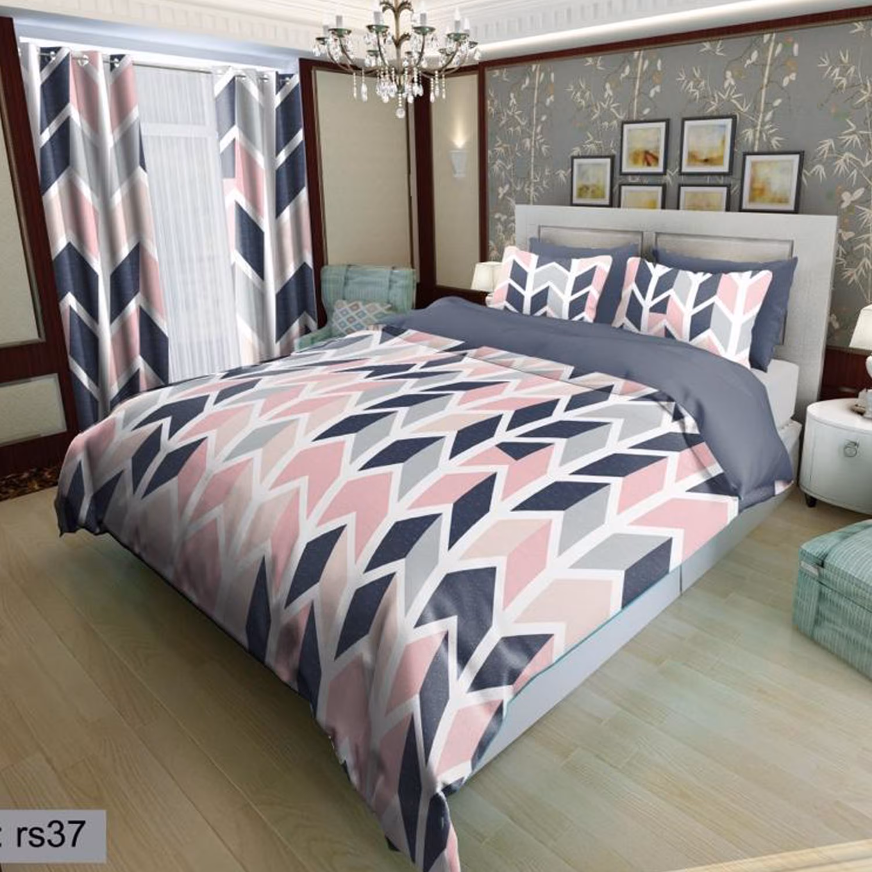 سرویس روتختی 1 نفره تنسل چاپی برندترک لند (Turk Land)  کد rs 37