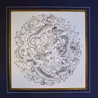 تشعیر نگارگری  قلمگیری به سبک استاد بزرگ اردشیر مجرد تاکستانی