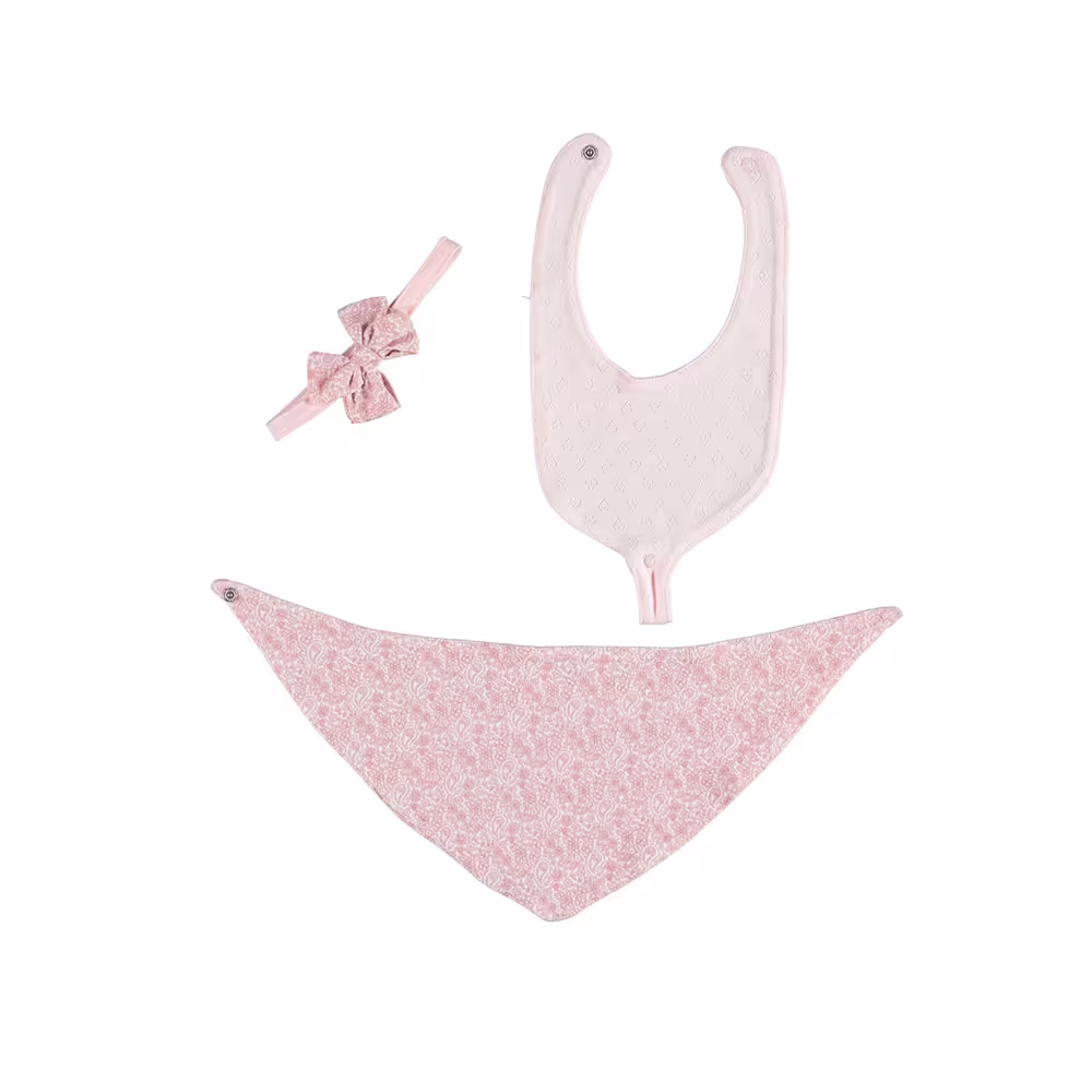 پیشبند دو عددی همراه با هدبند بی بیبی BiBaby