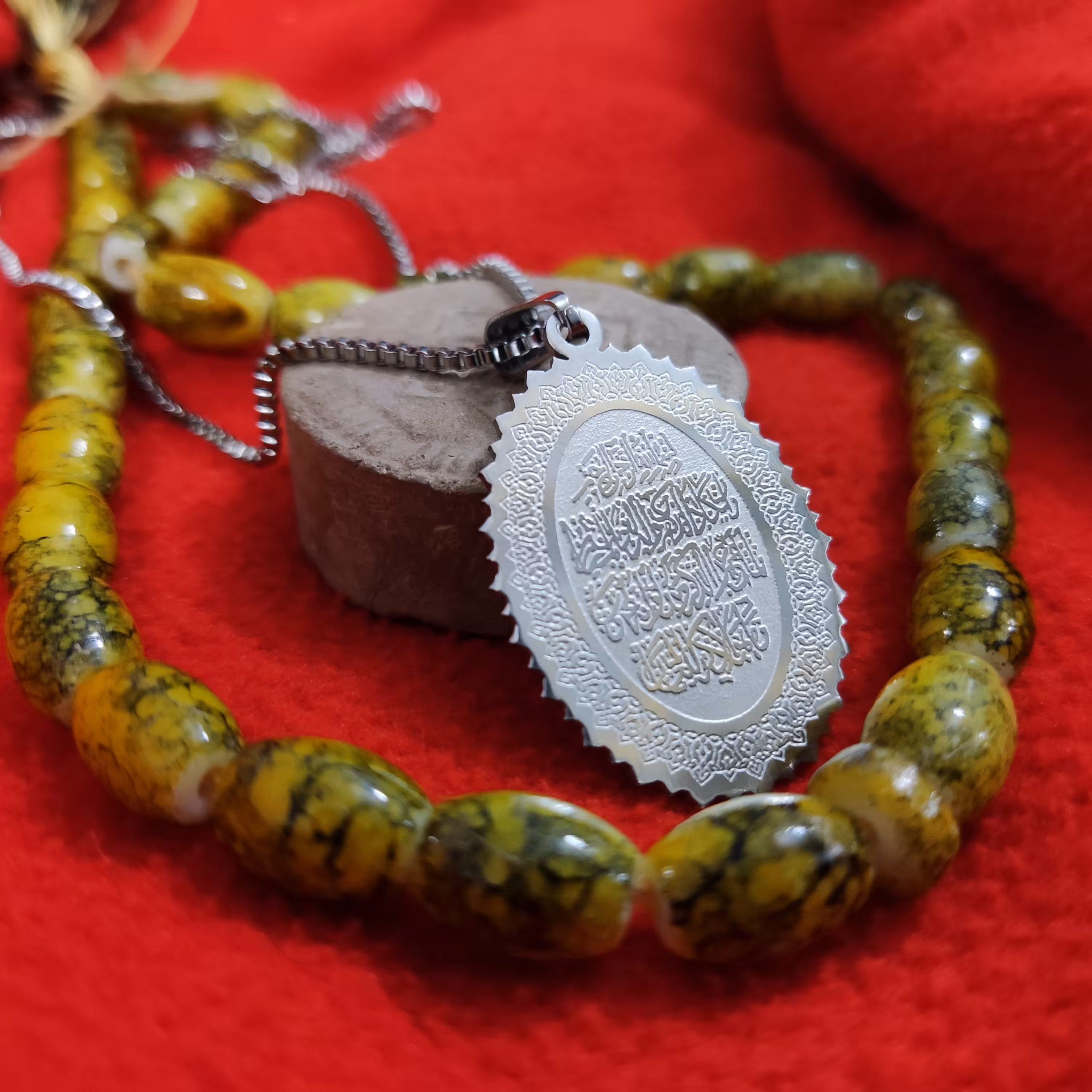 گردنبند وان یکاد نقره ای