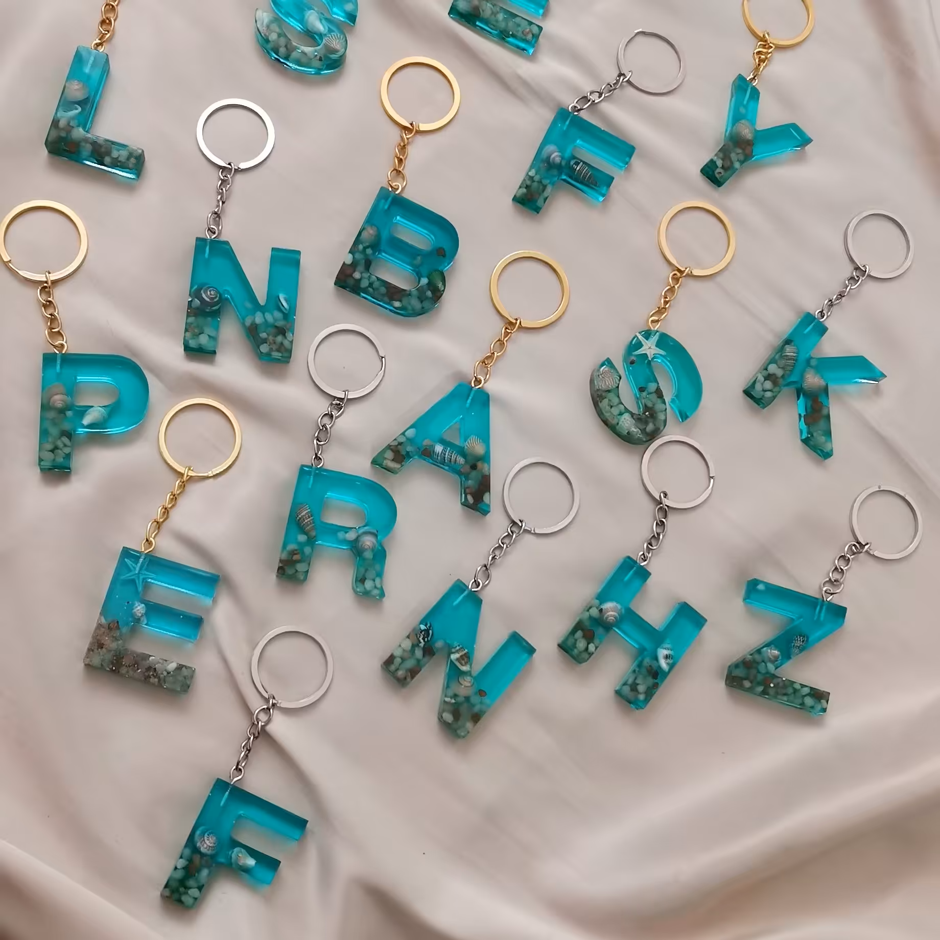 جاکلیدی حروف  انگلیسی  رزینی طرح دریا  