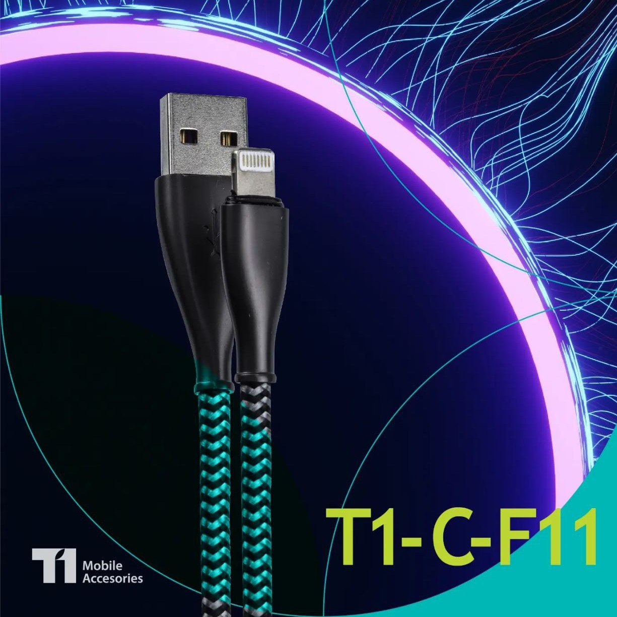 کابل شارژر فست type C مدل C-F10